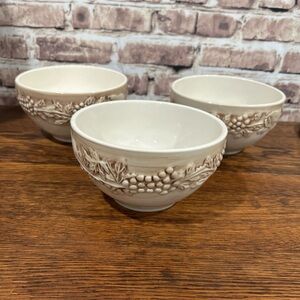 Vintage 1960s Euros Ceramica vineyard bowls set of three